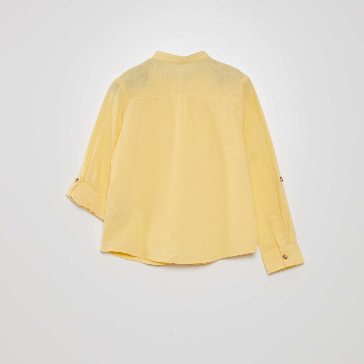 Striped linen shirt YELLOW