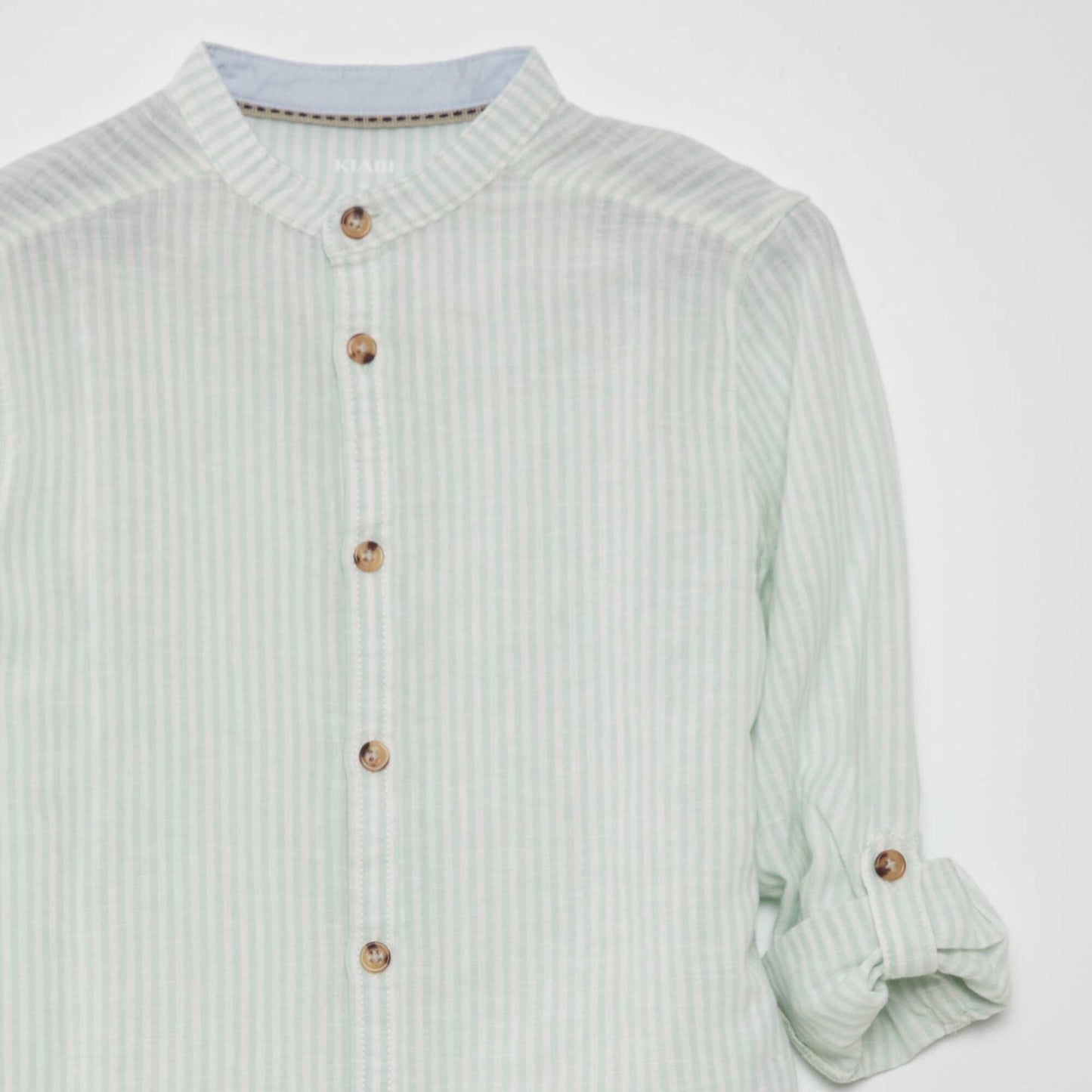 Striped linen shirt WHITE