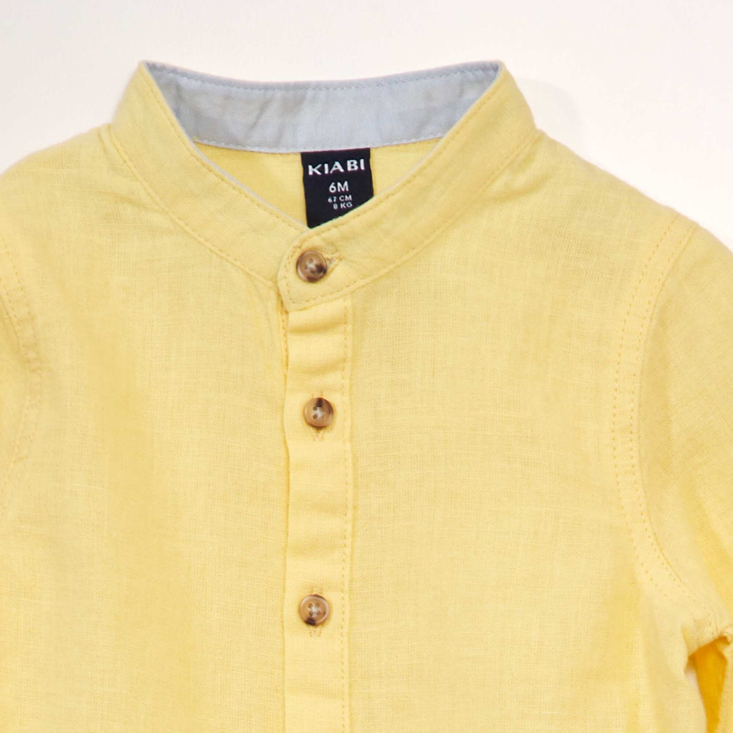 Plain linen shirt YELLOW