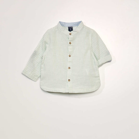 Striped linen shirt WHITE