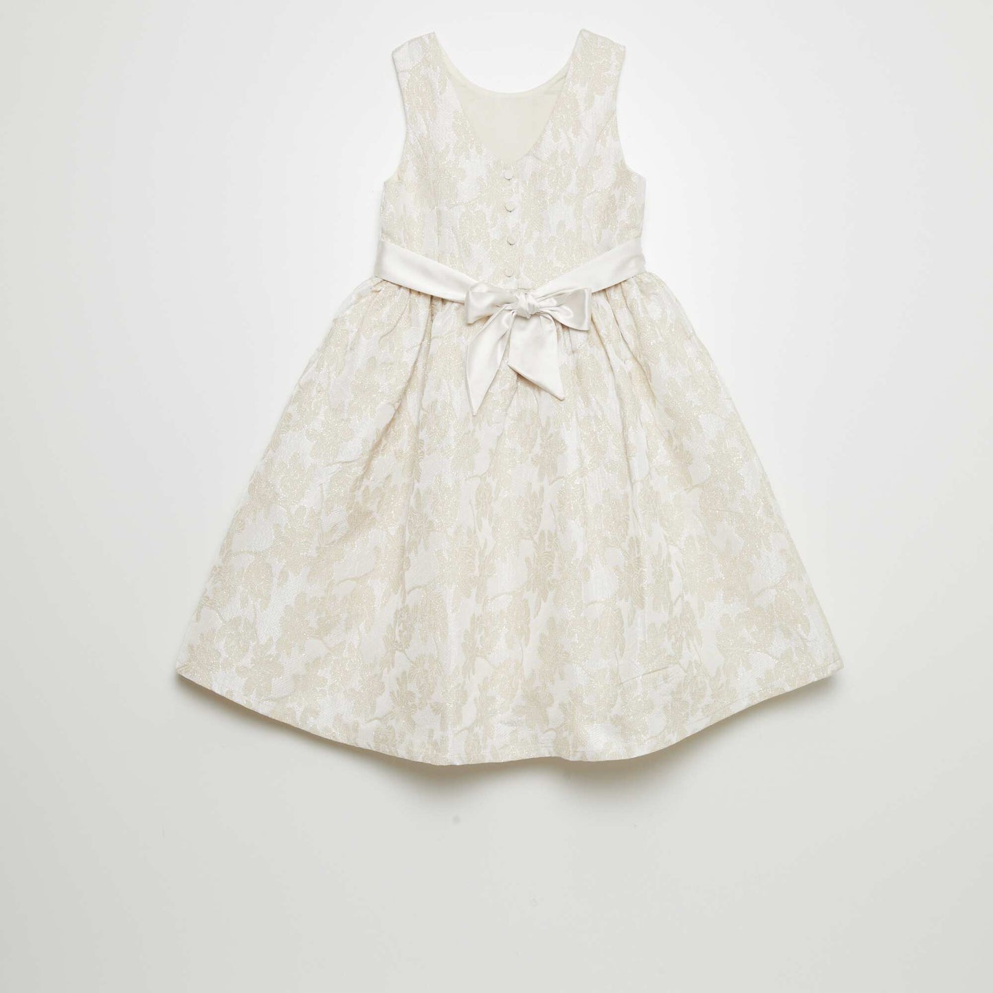 Jacquard party dress WHITE