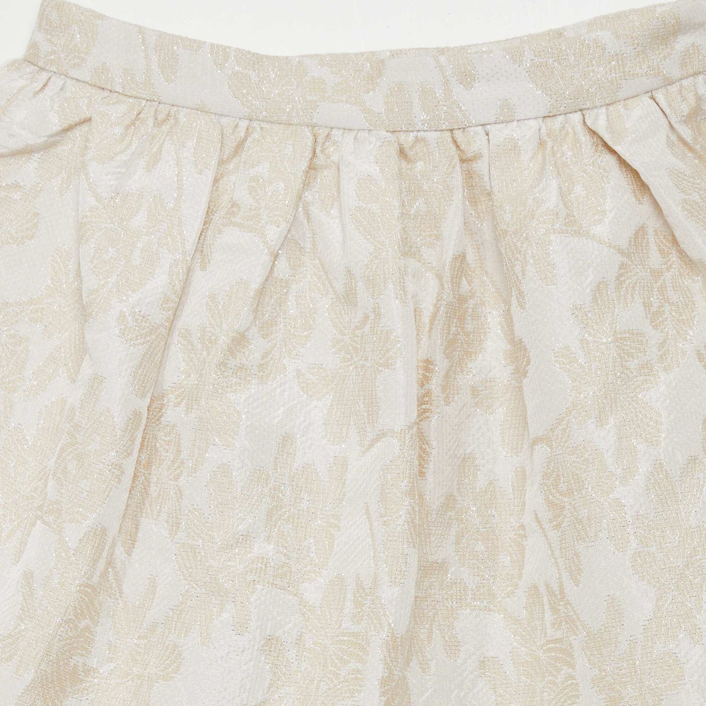 Glittery jacquard midi skirt WHITE