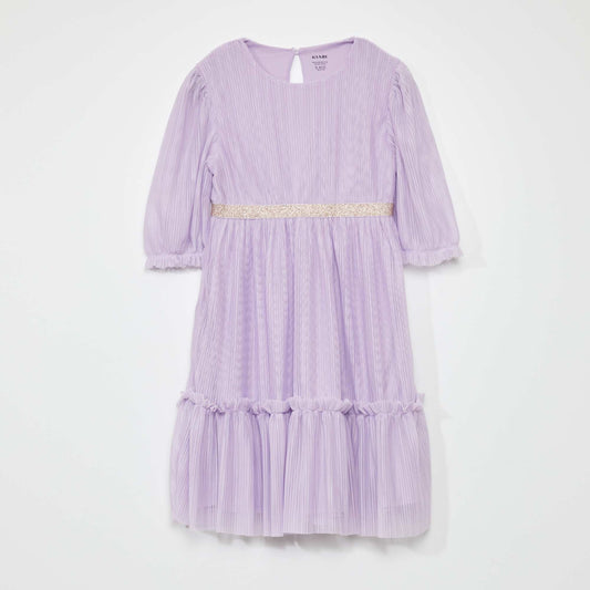 Pleated dress PURPLE