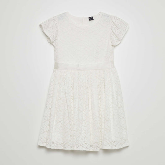 Lace party dress WHITE